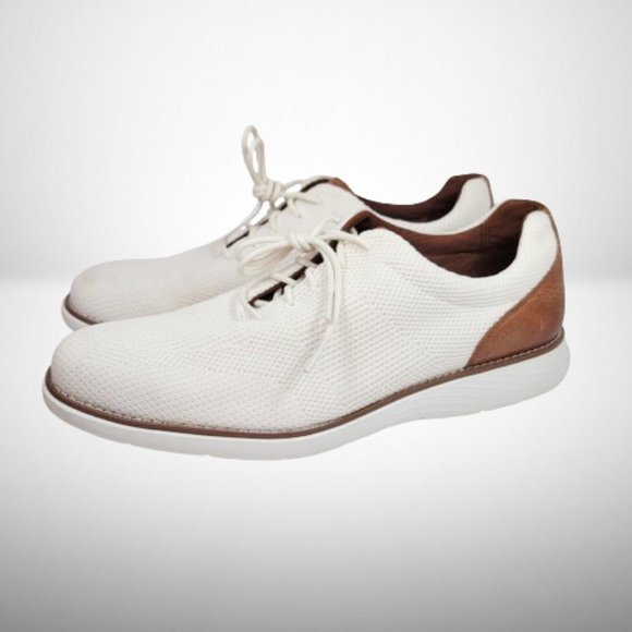 ROCKPORT GARETT MESH LACEUP WHITE W/TAN SNEAKERS / SHOES / OXFORD - Picture 4 of 13
